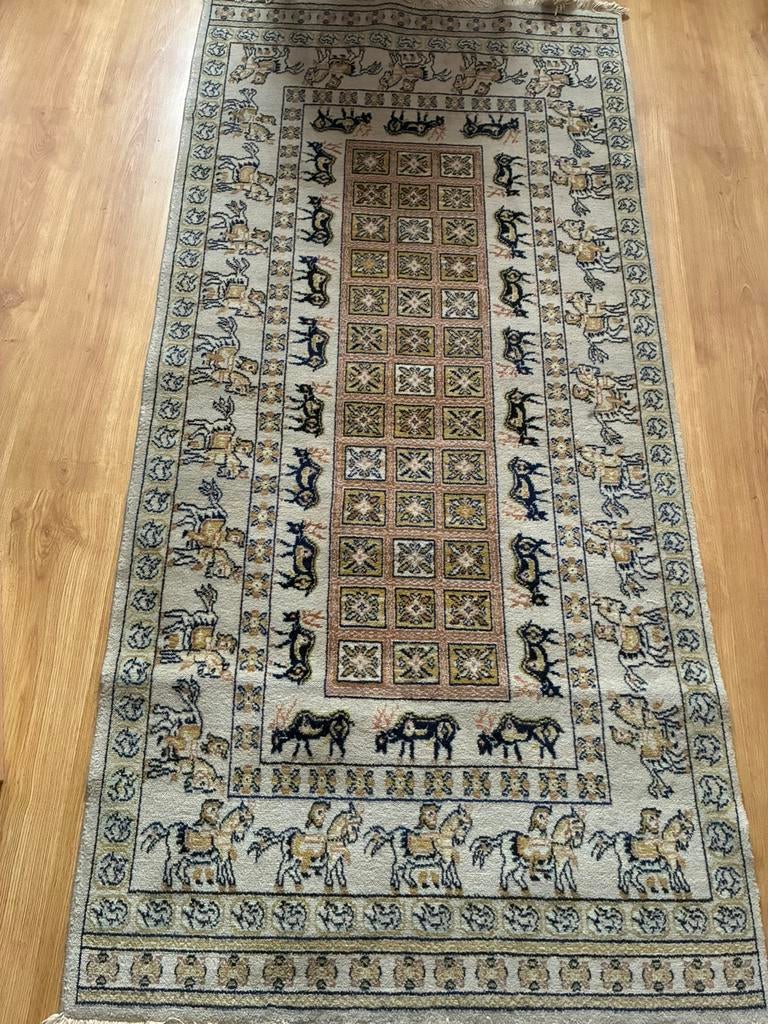 Tapijt louis de poortere 91x192, Huis en Inrichting, Ophalen, Zo goed als nieuw, Beige