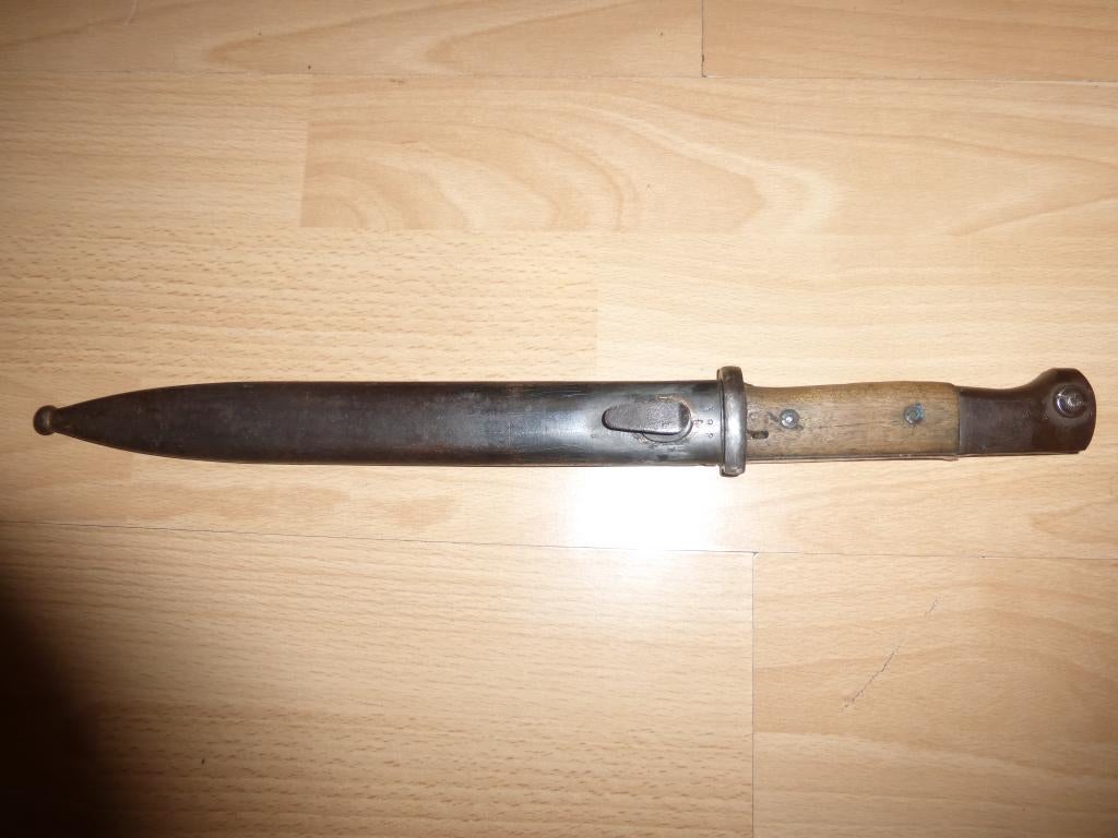 Baionnette Mauser allemande 44pyy au même N, Envoi, Armée de terre, Couteau ou Poignard