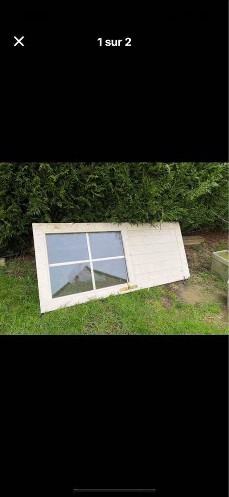 Une porte et un chassi en pvc deceuninck, Bricolage & Construction, Châssis & Portes coulissantes, Enlèvement, Comme neuf