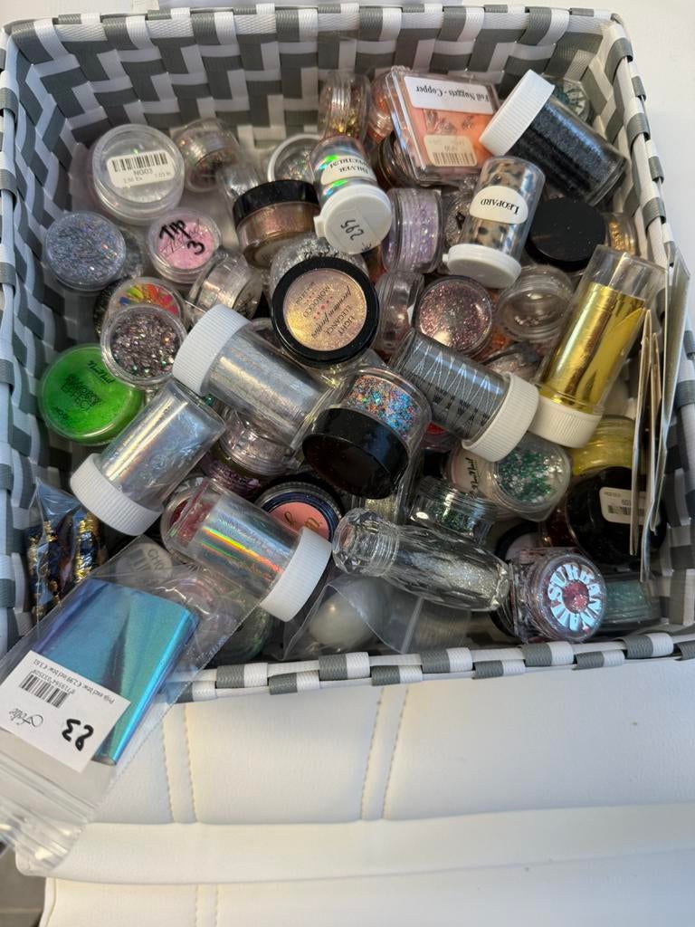 Lot de nail art (paillettes, film, etc.), Envoi, Neuf, Mains et Ongles