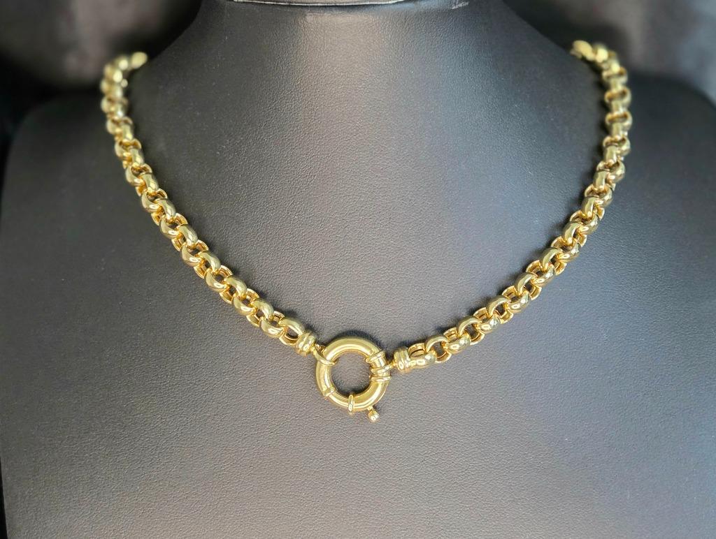 Gouden vintage jasseronschakel collier. 2025/625. 28.7 Gram, Verzenden, Zo goed als nieuw, Goud, Goud