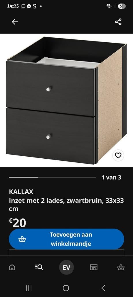Kalax inzet lades nieuw, Huis en Inrichting, Ophalen, Nieuw