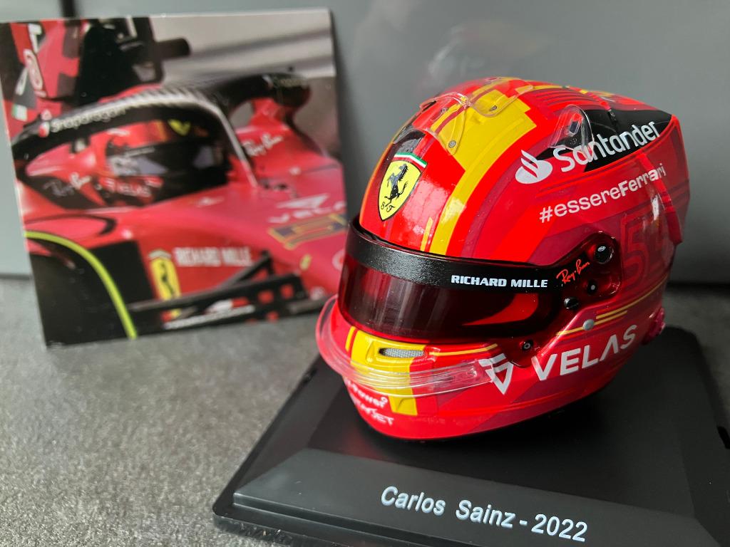 Carlos Sainz 1:5 helm 2022 Spanje GP Ferrari F1-75, Verzamelen, Ophalen of Verzenden, Nieuw, Formule 1