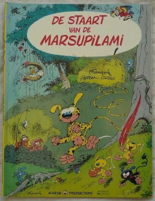 De Staart v/d Marsupilami, Nr.1, Marsu Productions, 1987.(1), Enlèvement ou Envoi, Dargaud, Une BD, Utilisé