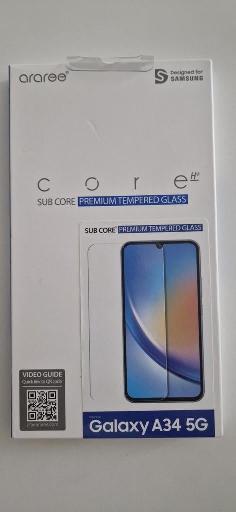 Originele Samsung Galaxy A34 Screen Protector Tempered Glass, Ophalen of Verzenden, Nieuw, Overige modellen, Frontje of Cover