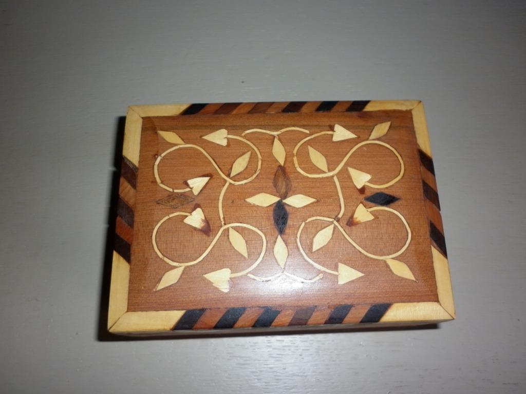 Houten kistje - juwelenkistje met inlegfineer, Ophalen of Verzenden