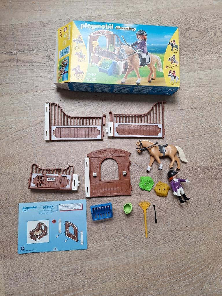 Playmobil warmbloedpaard met paardenbox, Ophalen of Verzenden, Zo goed als nieuw, Complete set