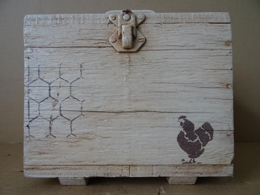 Caisse boîte de transport pour coq ou poule vintage 1950, Antiquités & Art, Curiosités & Brocante, Enlèvement ou Envoi
