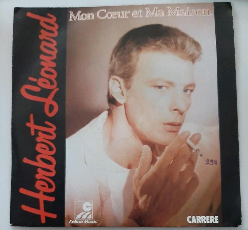Vinyl 45trs- Herbert léonard- mon cœur et ma maison, Enlèvement ou Envoi, Utilisé