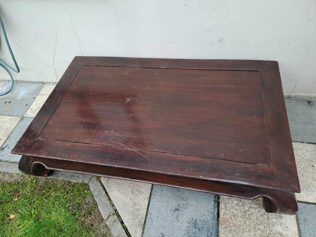 Table de salon style opium, Maison & Meubles, Teck, 150 à 200 cm, Moins de 50 cm, Colonial