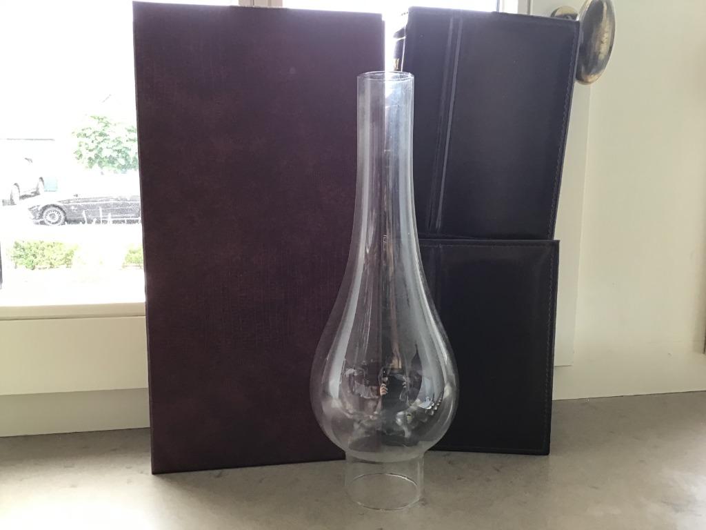 glazen kapje voor een olie lamp, glas olielamp, Ophalen, Gebruikt, Glas