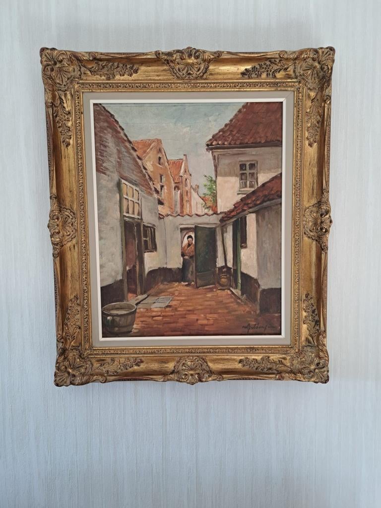 Schilderij Begijnhof Lier, Ophalen