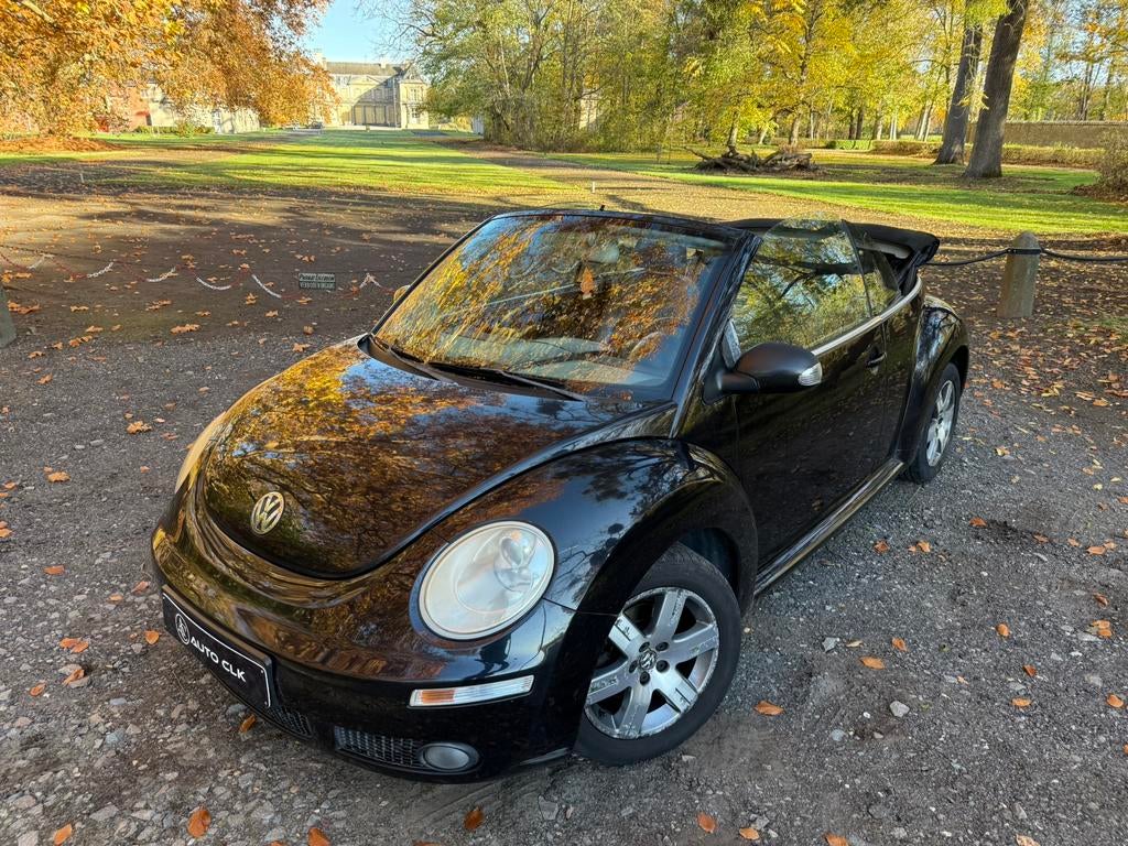 Vw Beetle Cabriolet 1.9 TDi Airco Cuir Jantes 105 Chevaux !, Cuir, Achat, Boîte manuelle, Noir