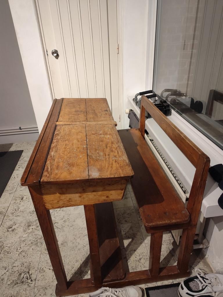 Vintage lessenaar duo-zit, Ophalen