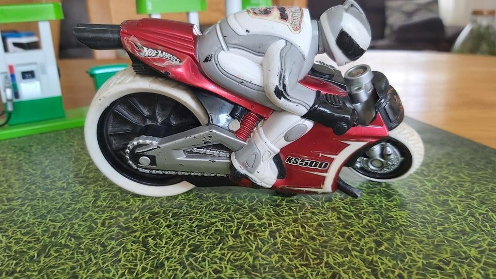 Vintage 2003 Hot Wheels Motorfiets Ks500 Superstunt 6", Ophalen of Verzenden, Zo goed als nieuw, Motor