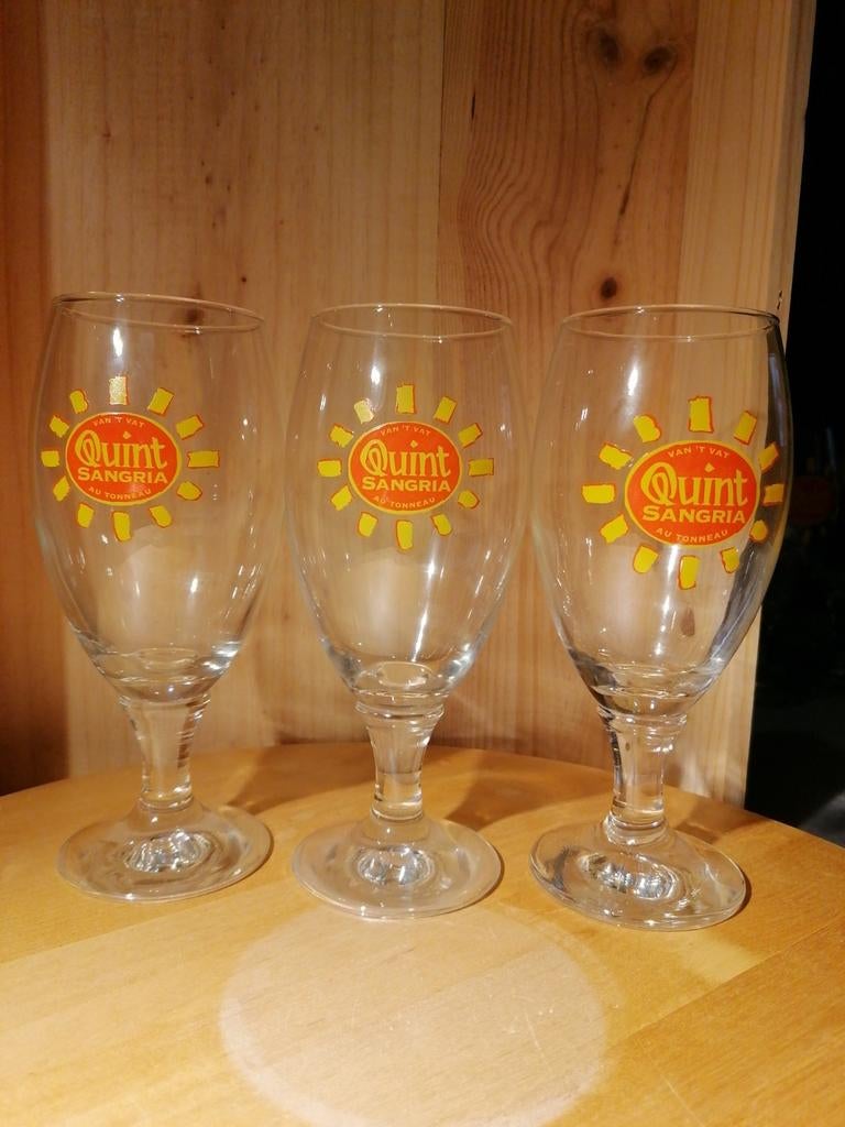 Glazen Sangria Quint 250 ml, H 17,8 cm. (€3 per 2). 3 stuks, Enlèvement ou Envoi, Comme neuf
