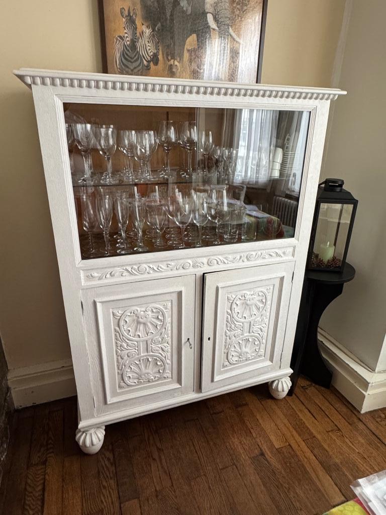 Salle à manger, bois massif, Maison & Meubles, Enlèvement, Utilisé, Ancien, 4 à 6 chaises