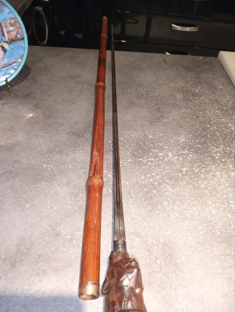 Sabre Fleur de lis cane, Antiek en Kunst, Ophalen of Verzenden