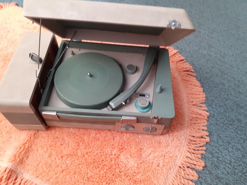 Vintage Draagbare platenspeler Crown uit de fifties, Enlèvement, Tourne-disque