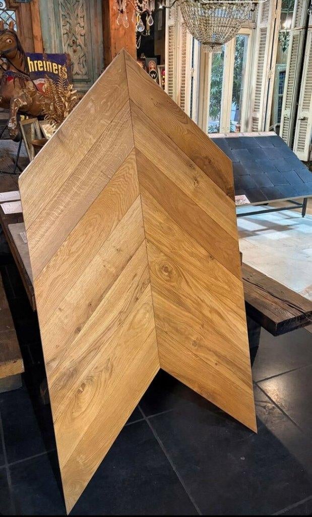 DEAL; SOL EN CHÊNE À CHEVRONS EN POINTE HONGRIE HUILÉ ! ! !, Enlèvement, Neuf, Bois