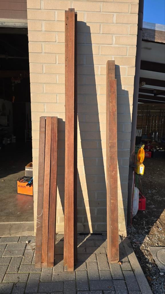 Hardhouten palen Azobe, Tuin en Terras, Ophalen, Palen