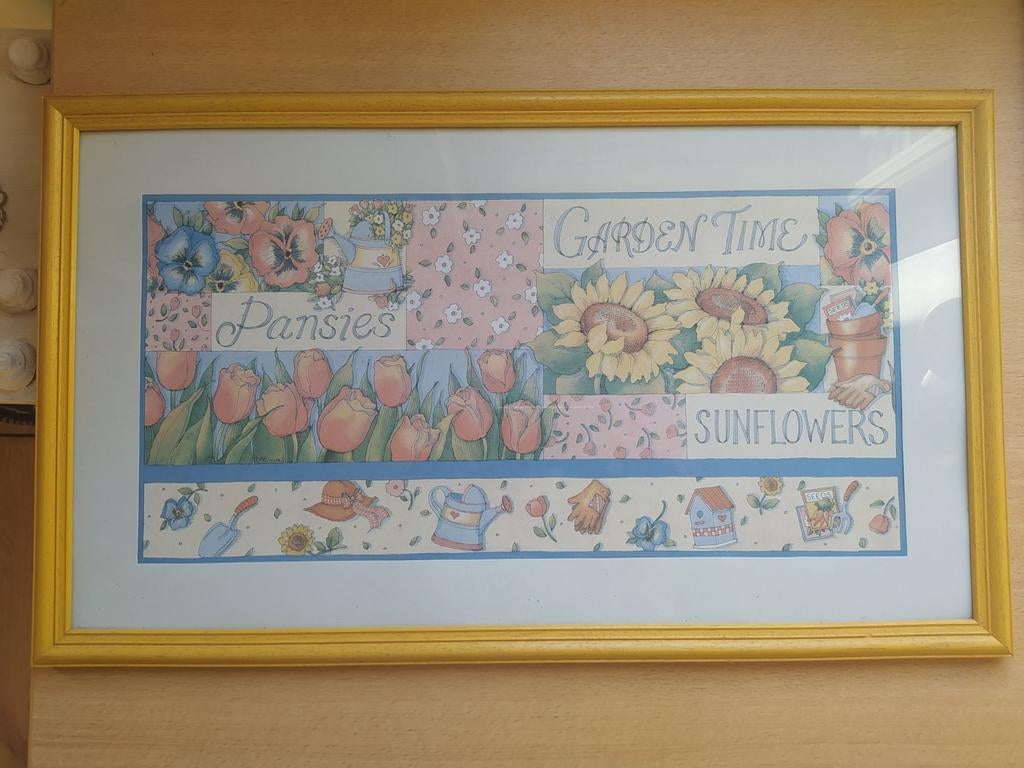 Kader met bloemen en kruiden
(Achter glas), Enlèvement ou Envoi