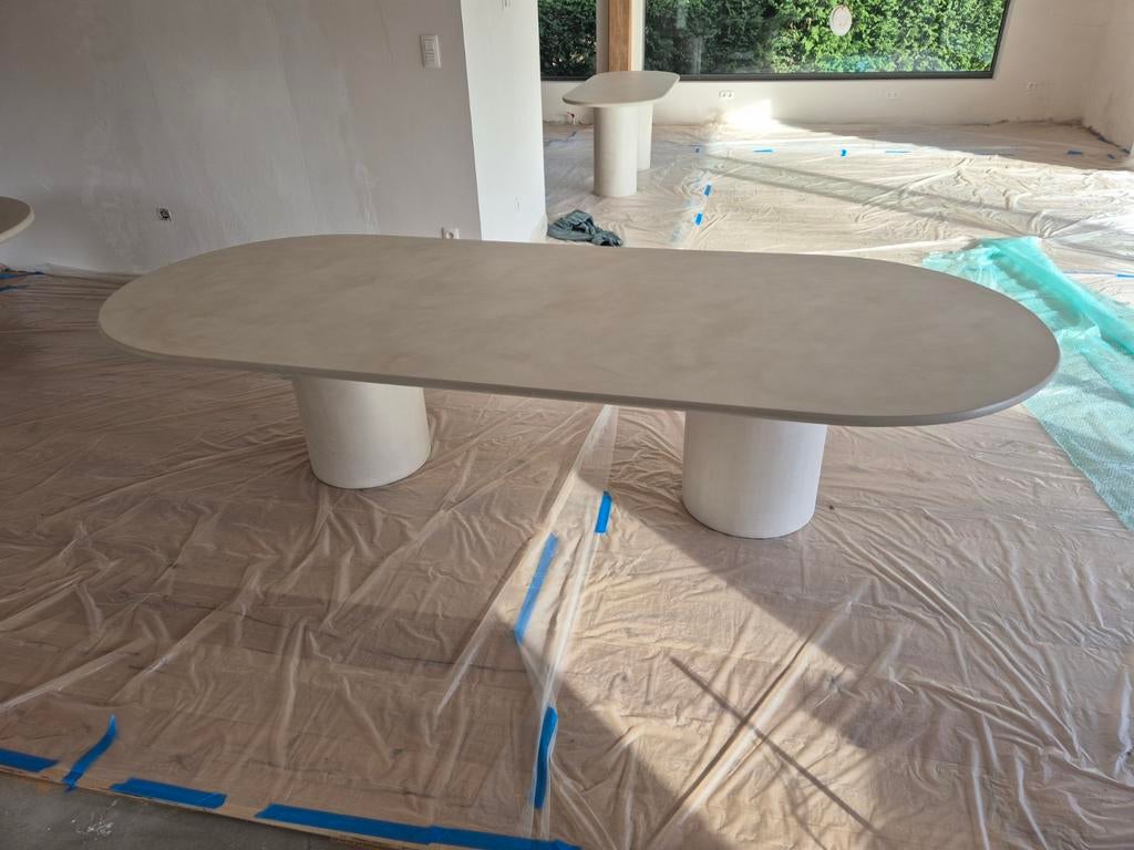 Luxe Tafel – Microcement / Microtopping / Mortex – NIEUW, Huis en Inrichting, Tafels | Eettafels, Nieuw, Ophalen