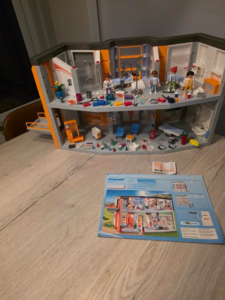 Playmobil ziekenhuis met plan compleet, Kinderen en Baby's, Speelgoed | Thomas de Trein, Ophalen of Verzenden