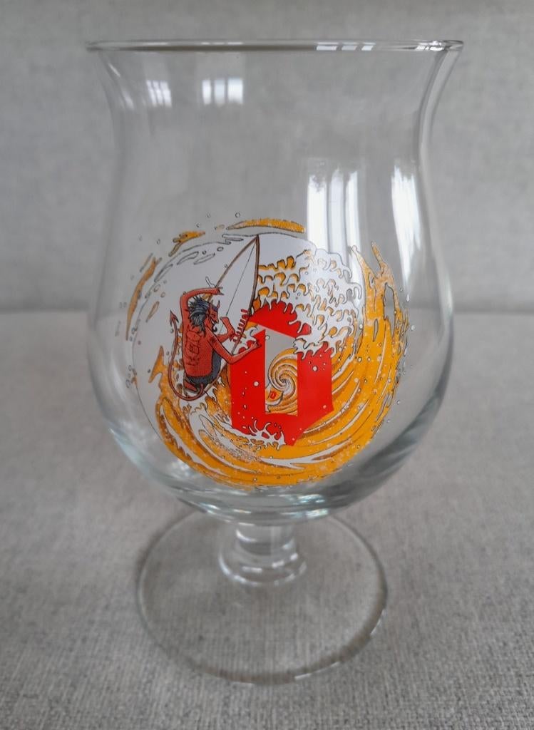 Verre à bière en verre Duvel Tornado Kobe De Keyzer, Enlèvement ou Envoi, Verre à bière