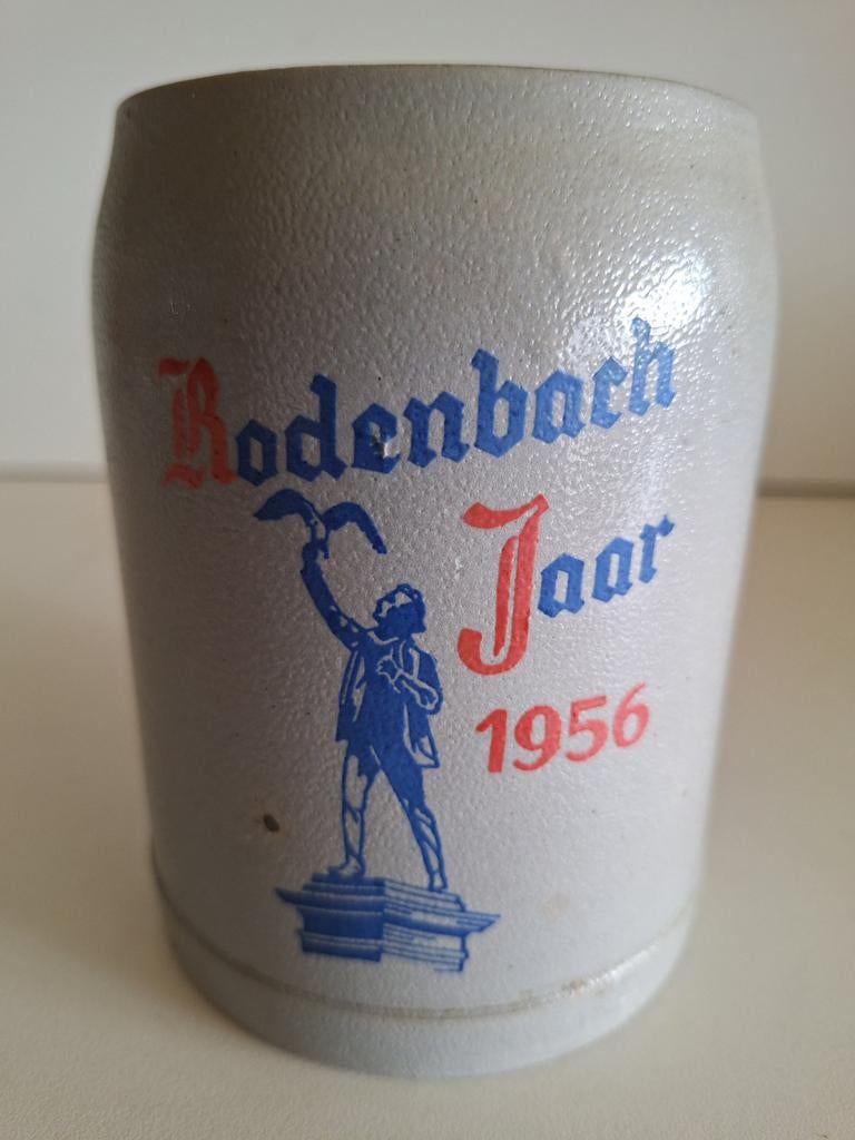 0,5 liter bier stenen bierpot brouwerij Rodenbach Roeselare, Verzamelen, Biermerken, Ophalen of Verzenden