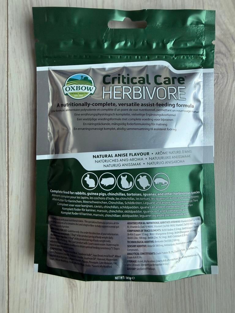 Critical Care Herbivore, Dieren en Toebehoren, Ophalen of Verzenden, Knaagdier of Konijn