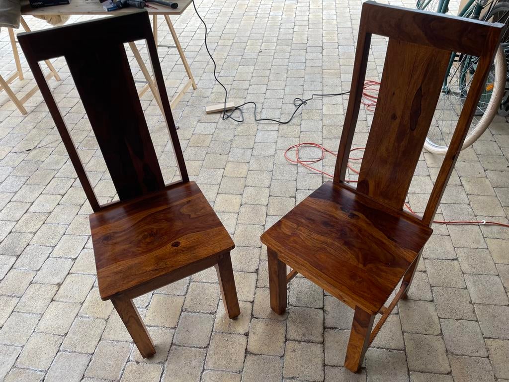 Lot de 8 belles chaises style classique, Ophalen, Gebruikt, Bruin, Classique