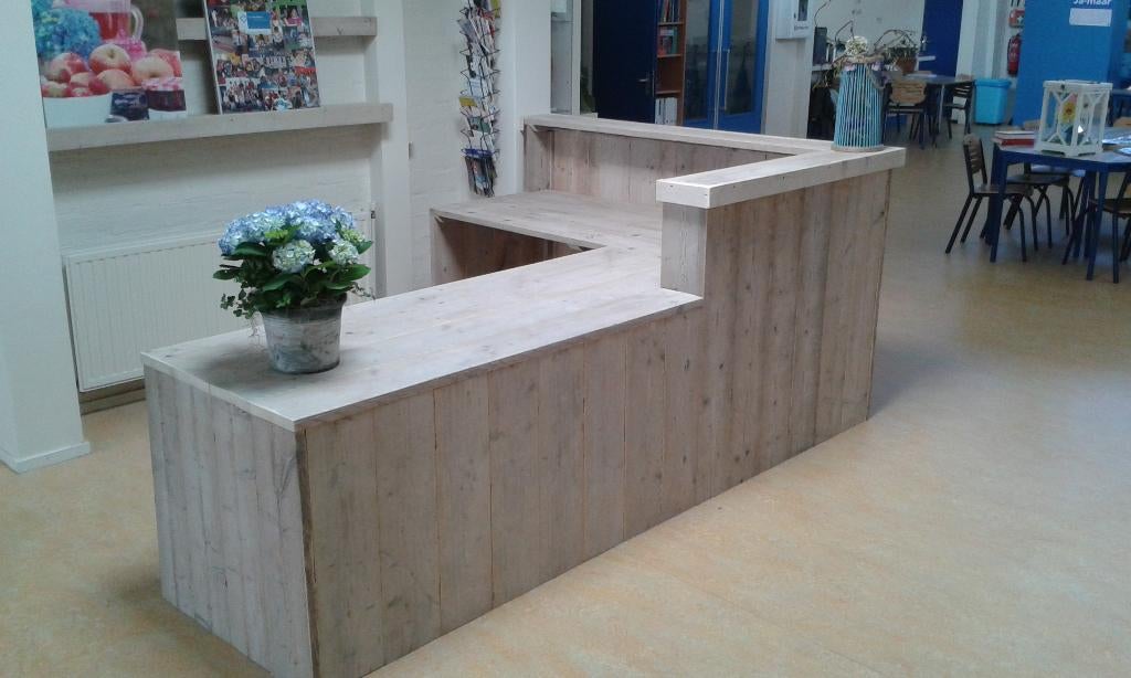 Unieke kwaliteit receptiebalie, winkelbalie van steigerhout, Ophalen, Nieuw