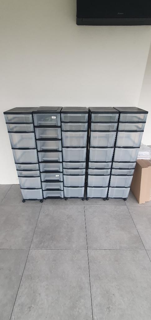 Kunststof ladesysteem, mobiele ladekasten, 5 laden of meer, 100 tot 150 cm, Ophalen of Verzenden, Zo goed als nieuw