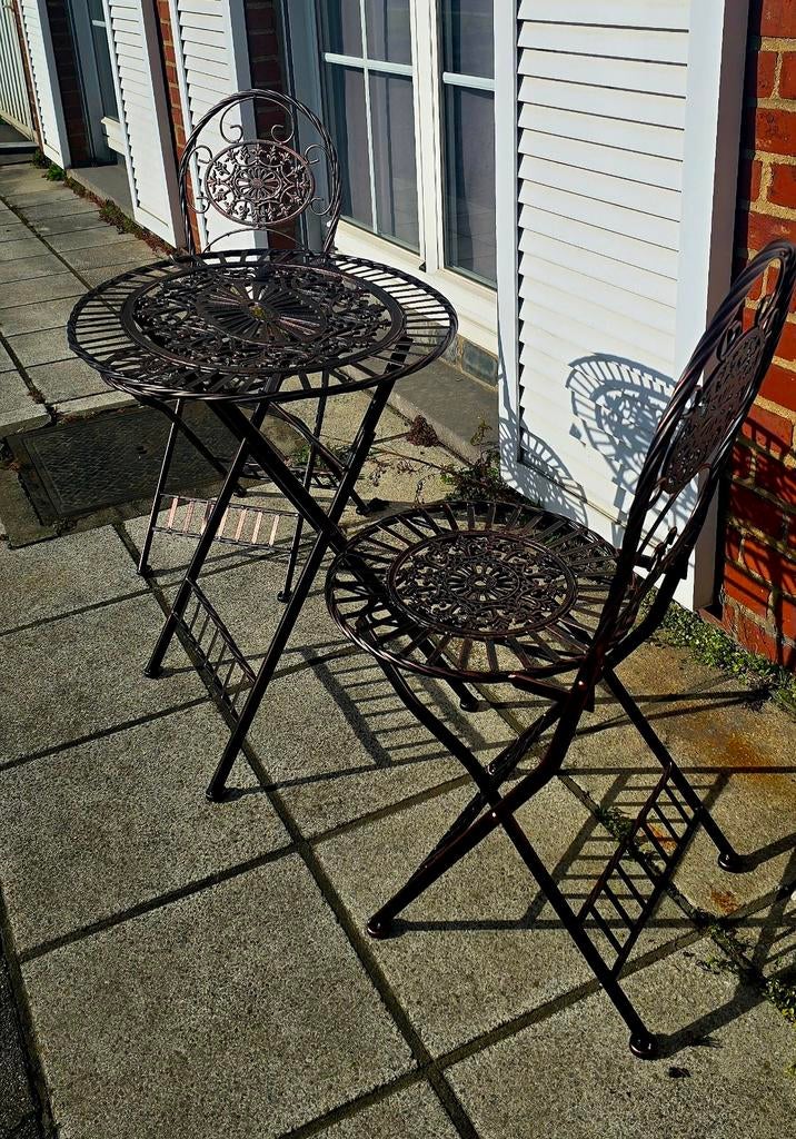 Superbe ensemble de jardin int/ext en métal (pliable), Jardin & Terrasse, Chaises de jardin, Métal