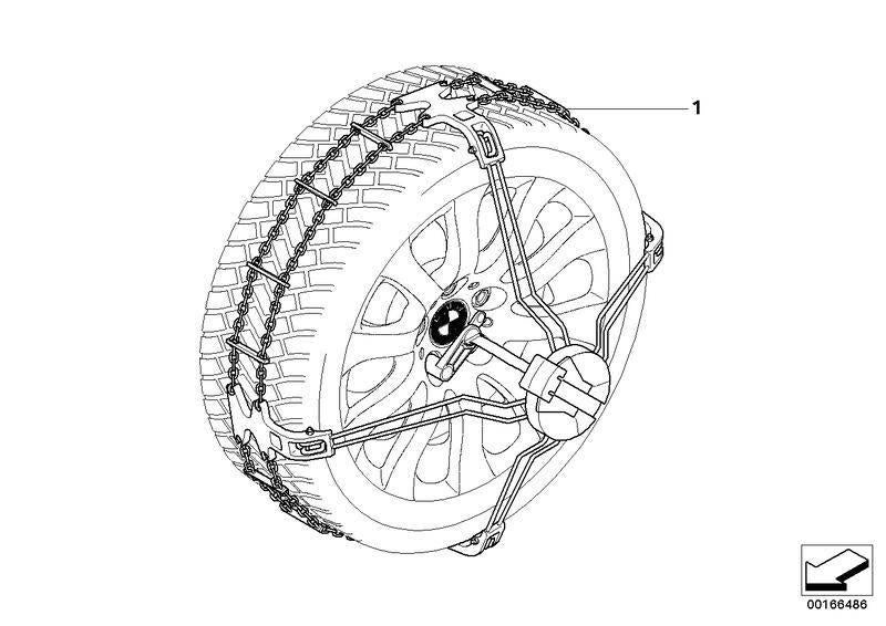 Sneeuwkettingen  255/50 R19 en 255/55 R18 (BMW Easy Fit), Ophalen, Zo goed als nieuw
