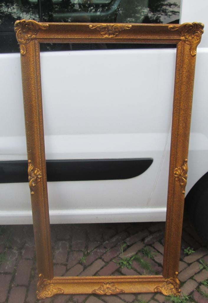 Beau cadre baroque ancien en bois doré - 134x74/120x60, Maison & Meubles, Accessoires pour la Maison | Cadres, Enlèvement, Comme neuf