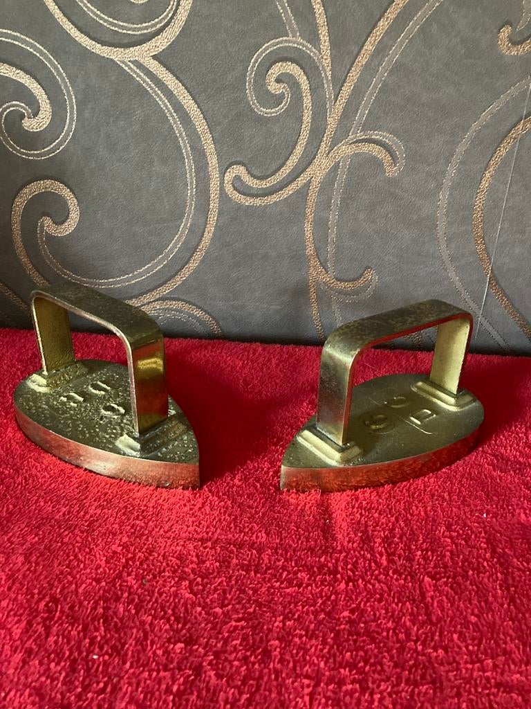 2 verkoperde strijkijzers, Antiek en Kunst, Ophalen