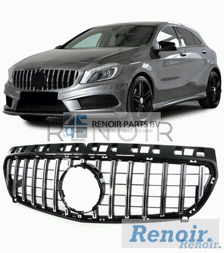 W176 GT Grill MB A Klasse 2012-2015 Panamericana Gril Chrome, Auto-onderdelen, Gebruikt, -, -, Ophalen of Verzenden