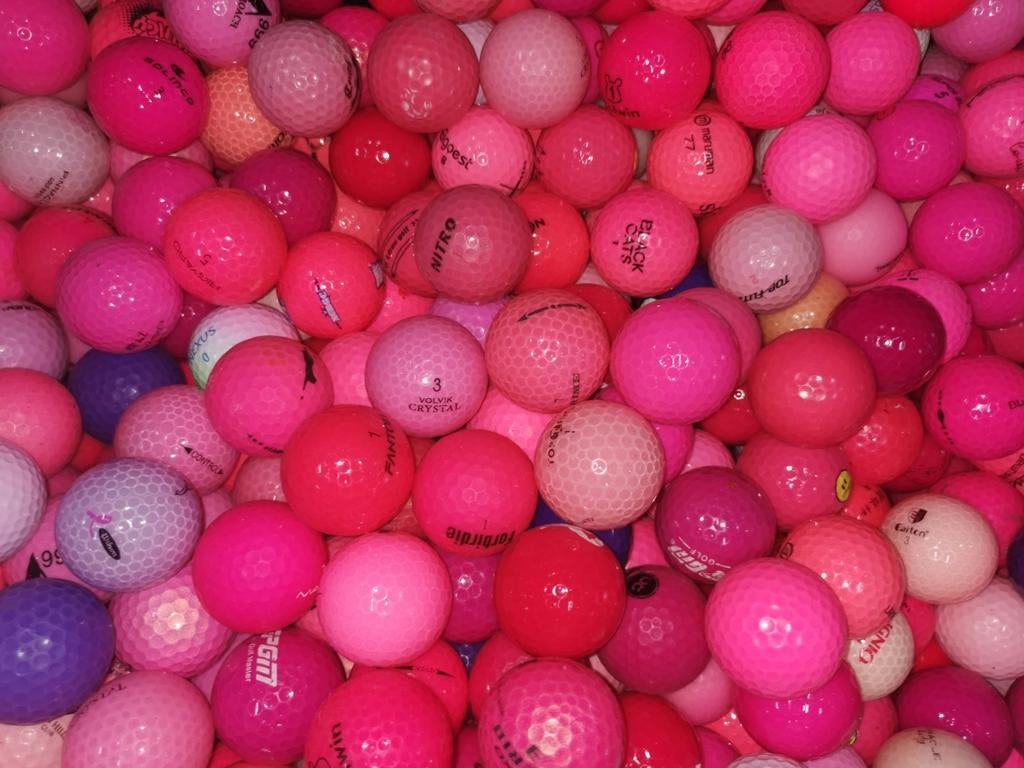 Roze golfballen 100 stuks, Ophalen of Verzenden