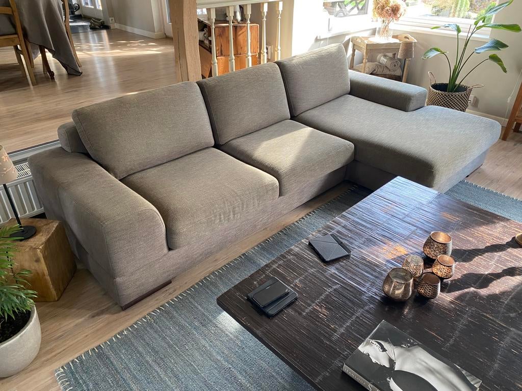 Canapé 3 places avec meridienne., Enlèvement, Utilisé, Tissus