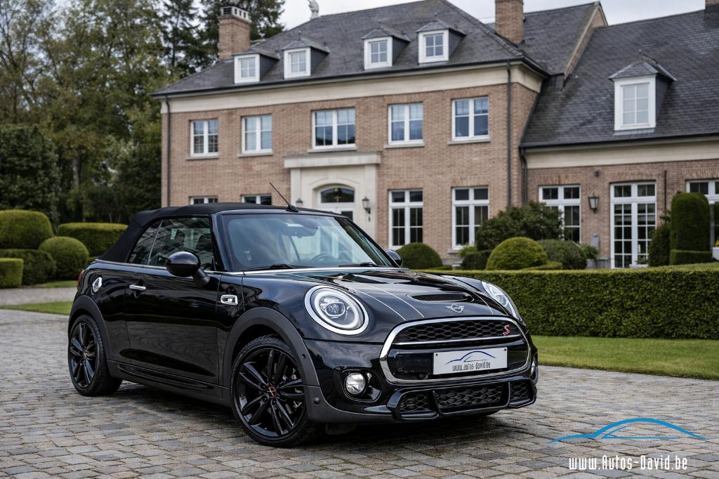 Mini Cooper S Cabrio John Cooper Works 2.0 Turbo SPORTZETELS, Auto's, Mini, Voorwielaandrijving, 4 cilinders, Cabriolet, Zwart