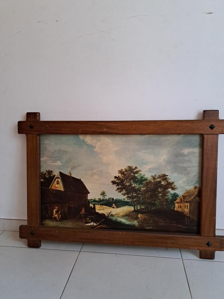 Schilderij „Rust in de schaduw” van de Vlaamse schilder Davi, Antiek en Kunst, Ophalen of Verzenden