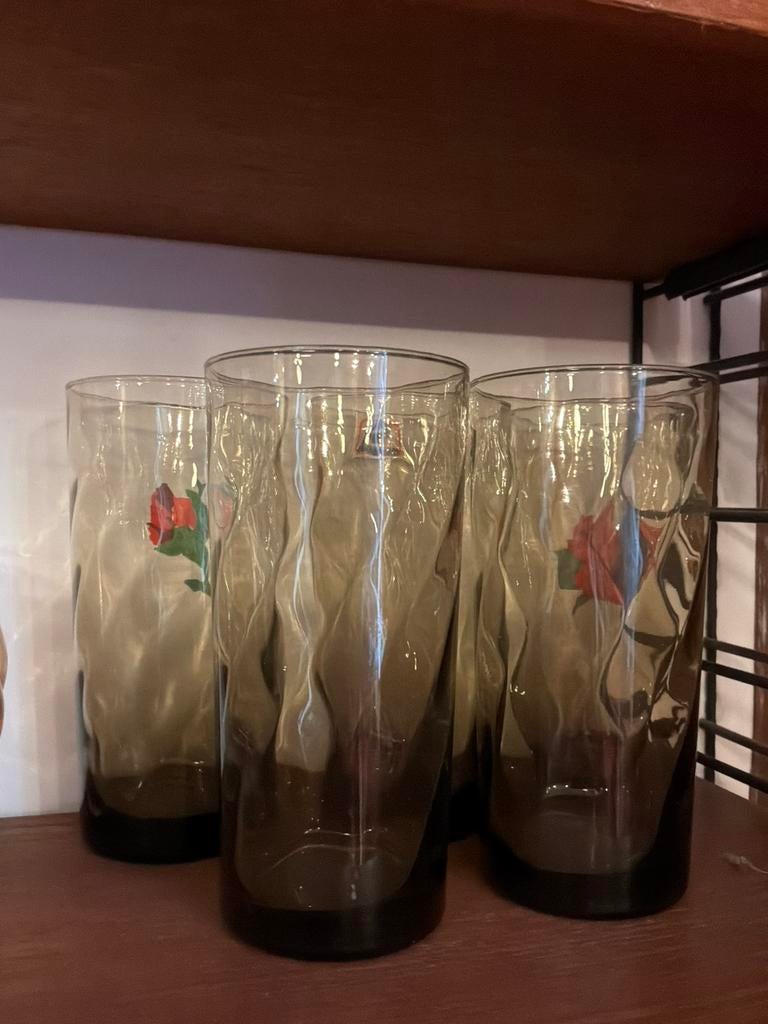 Vintage glazen, Verzamelen, Glas en Drinkglazen, Ophalen, Niet gekend, Niet gekend, Zo goed als nieuw