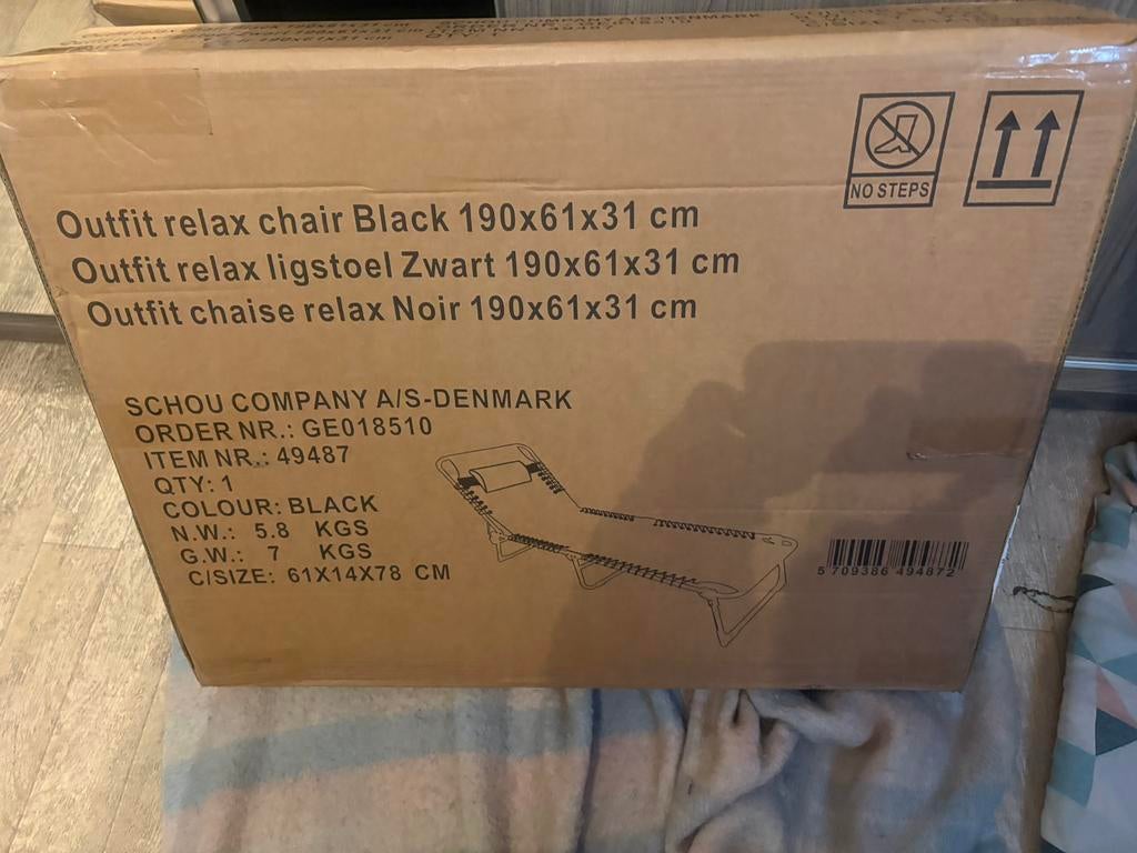 Chaise de Jardin, couleur noire, Jardin & Terrasse, Enlèvement ou Envoi, Comme neuf