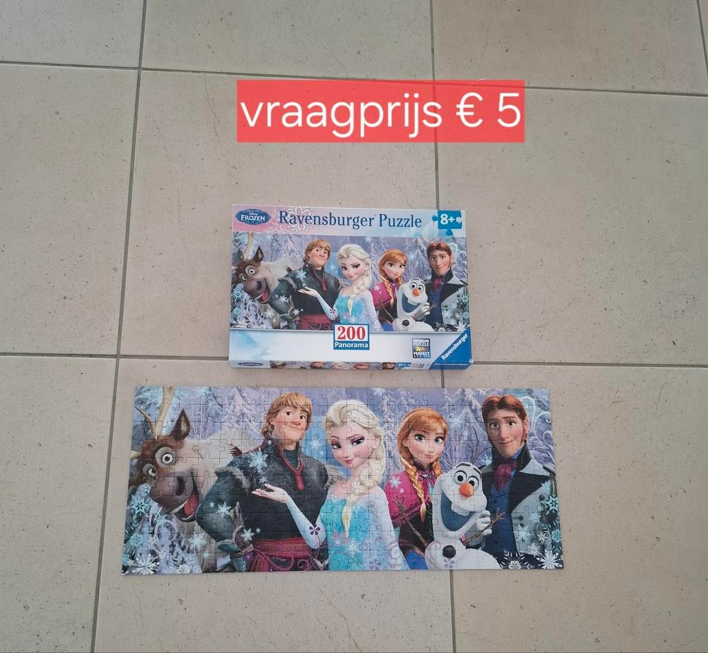 Puzzel frozen - ravensburger - 200 stuks, Kinderen en Baby's, Speelgoed | Kinderpuzzels, Ophalen of Verzenden, Meer dan 50 stukjes