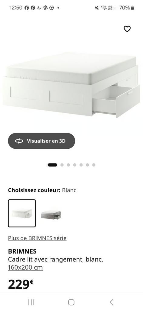 Lit brimnes ikea 160cm