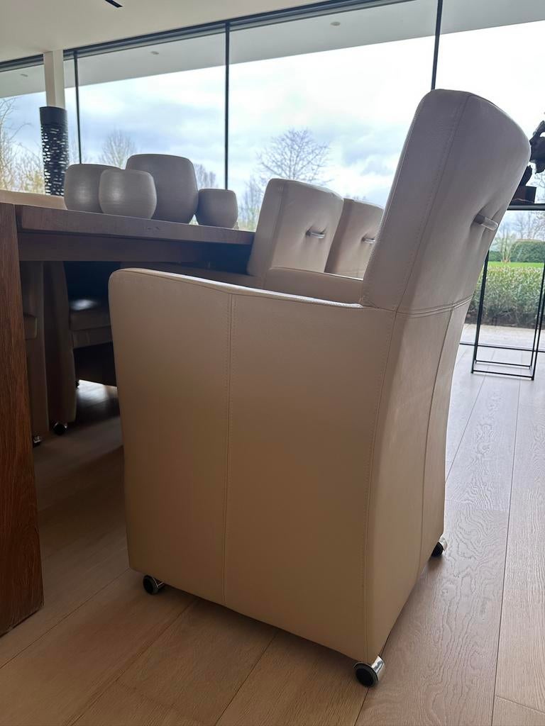 6 lederen beige zeteltjes van het merk Mobitec, Enlèvement, Utilisé