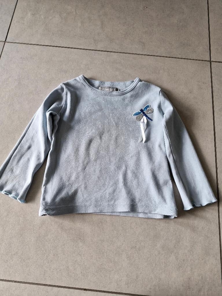 lichtblauwe longsleeve Filou & Co maat 104, Kinderen en Baby's, Kinderkleding | Maat 104, Gebruikt, Meisje, Shirt of Longsleeve