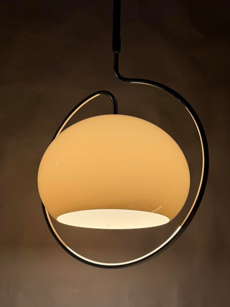 Vintage Dijkstra Mushroom Mid Century Space Age Hanglamp, Space Age Mid Century, Ophalen of Verzenden, Zo goed als nieuw, 75 cm of meer